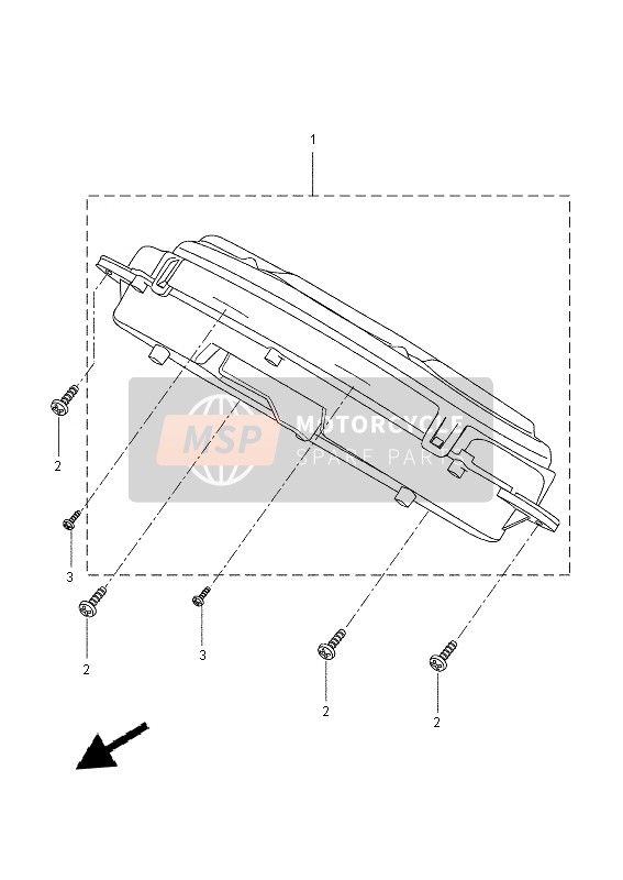 Yamaha VP250 2015 Meter voor een 2015 Yamaha VP250